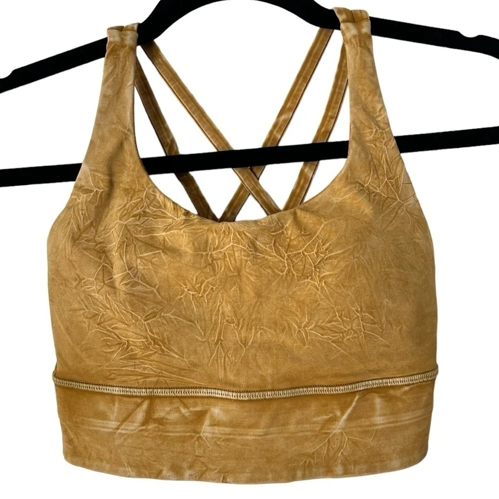 Lululemon Energy Bra Long Line *Med. Support- Ice Wash Spiced Bronze/ Size 4